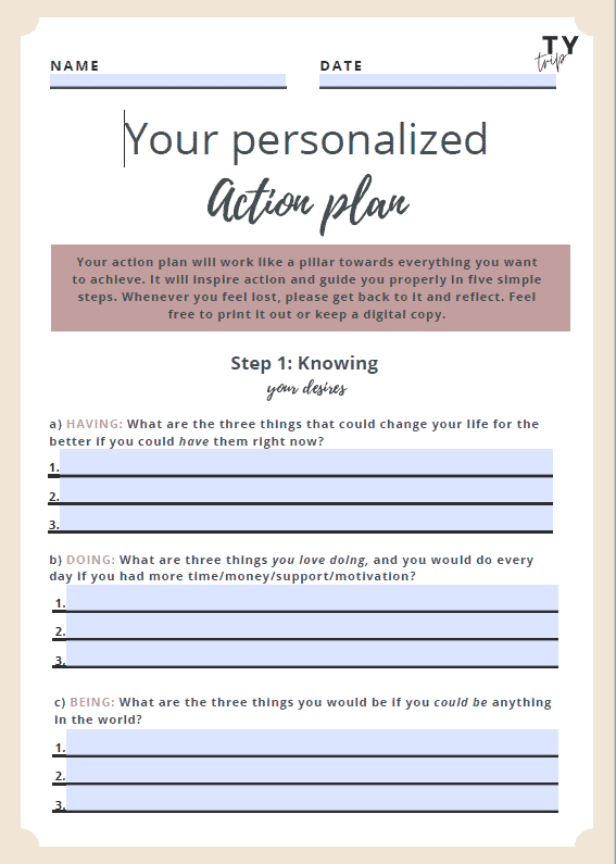 Your personalized action plan